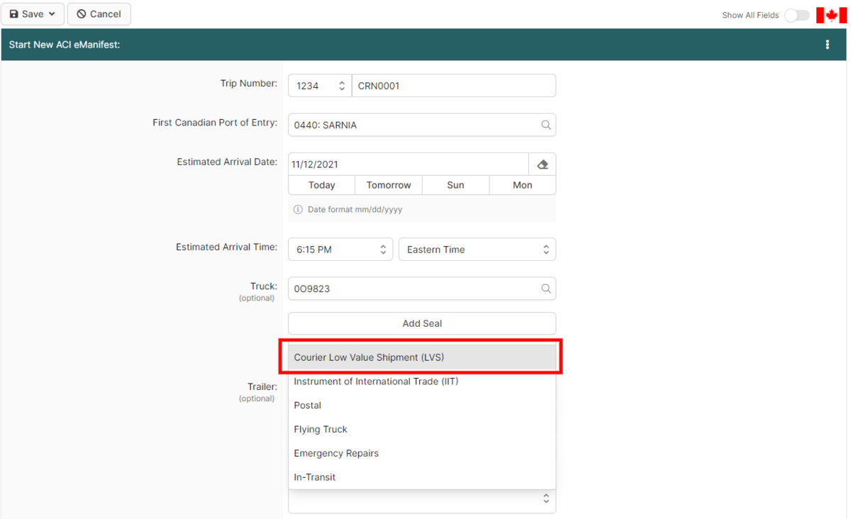 Courier Lvs (cbsa Cargo Exemption) - Borderconnect Wiki