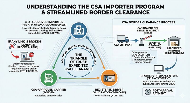 CSA Importer workflow diagram.
