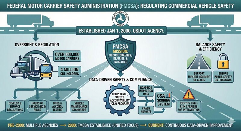 The role of FMCSA throughout the United States.